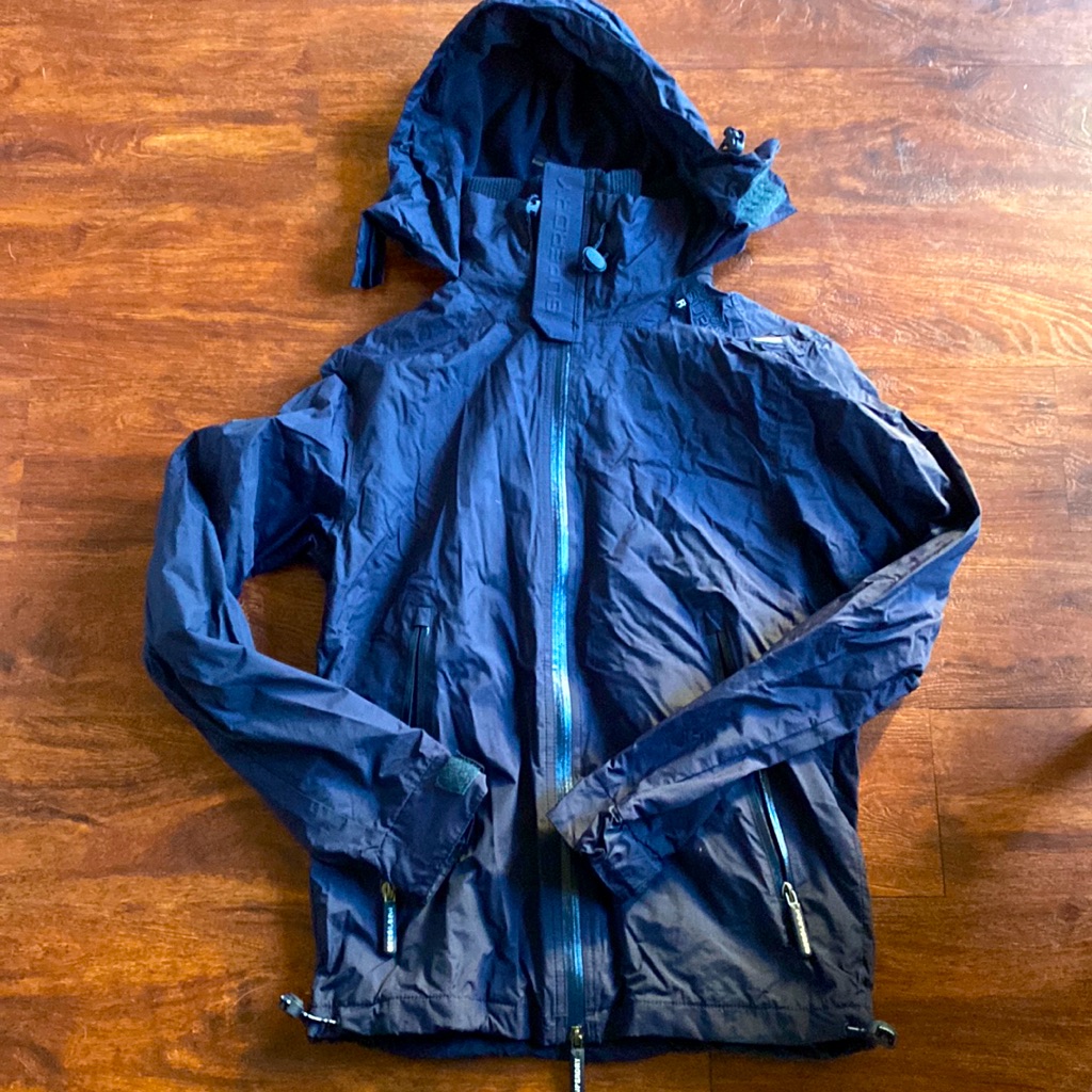 Parka Men’s Navy Jacket Super Dry Cliff Hiker International Waterproof Size S